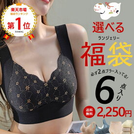 楽天1位【2,250円！クーポン利用で】【6点入り福袋】福袋 自分で選べるインナー6点入り福袋 選べる9タイプ ブラ ナイトブラ 2025年新春福袋 福袋 2025 ブラ2点+ソックス/ショーツランダム4点 中身が分かる 自分で選べる レディース 格安 春夏 秋冬 新作