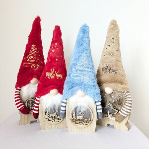 クリスマスオブジェ ノルテ"ィックサンタ LEDライト付き スノーマン クリスマスツリー オーナメント