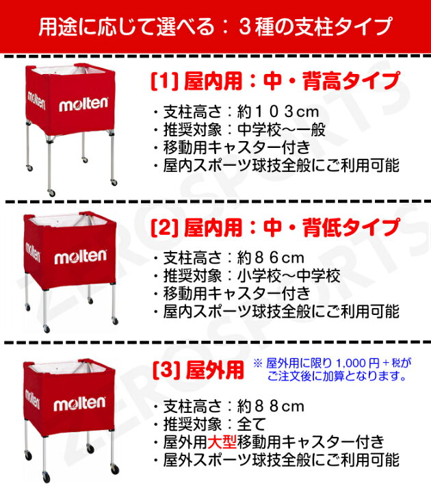 モルテン ボールカゴ 折りたたみ式 背低 Bk0022 バレーボール 最適 フットサル キャリーケース ハンド ボールかごネット Molten サッカー 屋外用 屋内用 背高 室内用 Bk0023 3点セット 中 外用 バスケットボール Bk0021