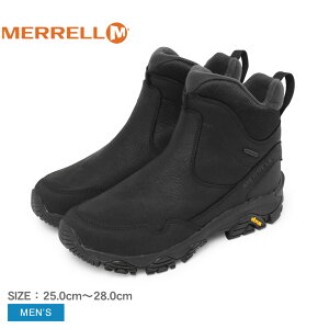メレル コールドパック 3 サーモ トール ジップ ウォータープルーフ ブーツ メンズ ブラック 黒 MERRELL COLDPACK 3 THERMO MID ZIP WATERPROOF 037199 靴 シューズ 防寒ブーツ 防水ブーツ ウィンターシュー