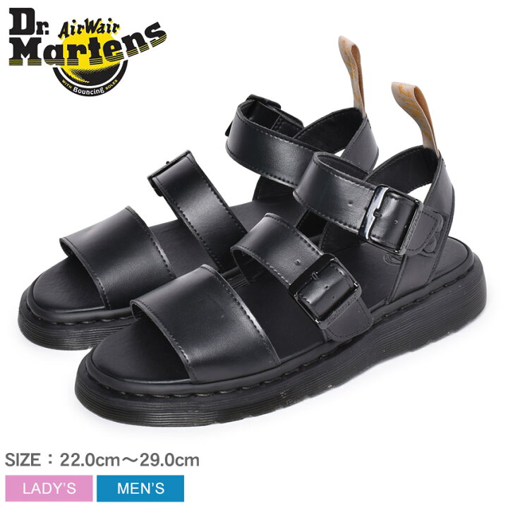 楽天市場 ドクターマーチン サンダル メンズ レディース ヴィーガン グリフォン サンダル Dr Martens Vegan Gryphon Sandal カジュアル パンク 人気 定番 おしゃれ ビーガン ブラック 黒 Z Sports