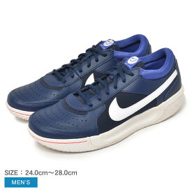 【店内全品P2倍★30日23:59迄】ナイキ テニスシューズ メンズ ズーム コート ライト3 NIKE ZOOM COURT LITE 3 DH0626 靴 シューズ ローカット ハードコート ブランド テニス スポーツ おしゃれ 運動 ネイビー 紺 ホワイト 白