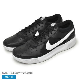 【店内全品P5倍★24日23:59迄】ナイキ テニスシューズ メンズ ズーム コート ライト 3 NIKE ZOOM COURT LITE 3 DH3233 靴 シューズ ローカット シューレース レザー ブランド テニス スポーツ おしゃれ 運動 ブラック 黒 ホワイト 白