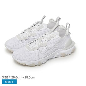 【店内全品P5倍★27日23:59迄】ナイキ スニーカー メンズ リアクト ビジョン NIKE REACT VISION CD4373 靴 シューズ ストリート スポーツ ブランド 運動 ローカット トレーニング 学校 学生 部活 おしゃれ 快適 ホワイト 白 グレー