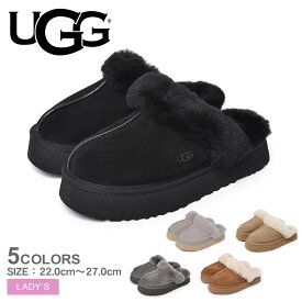 アグ W ディスケット シューズ レディース ブラック 黒 ベージュ グレー UGG W DISQUETTE 1122550 スリッパ サンダル ルームシューズ ブランド シンプル カジュアル ナチュラル オフィス ファー ボア フラット 靴 室内履き 会社 おしゃれ