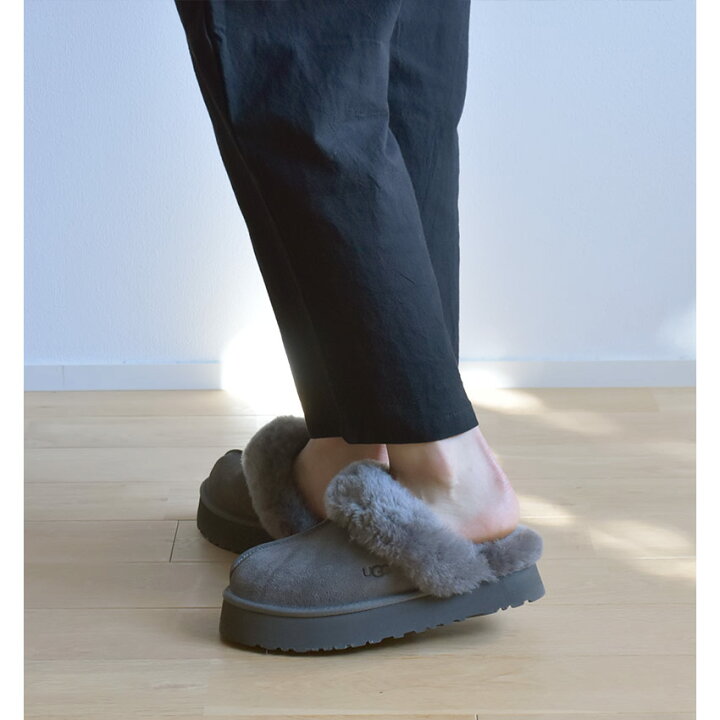 新品 UGG アグ ディスケット 黒ブラック ミュール サンダル 22  