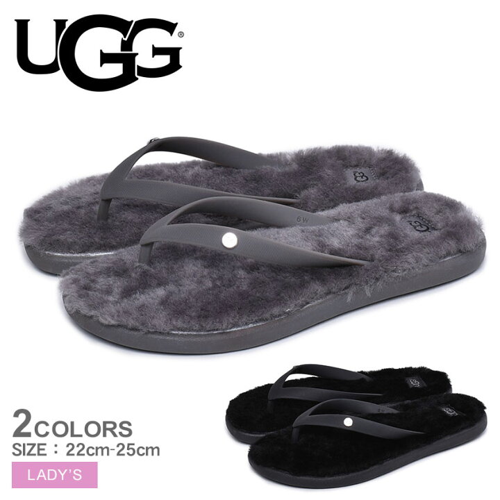 UGG アグ サンダル フラッフィーII FLUFFIE II 1099835 レディース シープスキン ファー ビーチサンダル カジュアル おしゃれ 黒 Z-SPORTS スペコ レディース サンダル シューズ Fusion Fade White