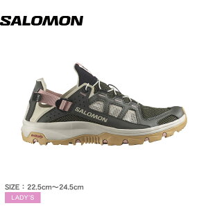 �T������ TECHAMPHIBIAN 5 �E�H�[�^�[�V���[�Y ���f�B�[�X �O���[ SALOMON L47750800 �C �V���[�Y �X�j�[�J�[ ���[�J�b�g ���� �ʋC�� ���b�V�� �h�L ���� �͂��� �u�����h �V���v�� �X�|�[�e�B �J�W��