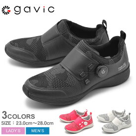 【店内全品P5倍★29日23:59迄】GAVIC LIFE STYLE ガビックライフスタイル スニーカー アドロア GVC012 N.PINK WHT BLK/BLK メンズ レディース シューズ 靴 黒 白 スリッポン 通勤 通学 カジュアル シンプル スポーティー ニットスニーカー