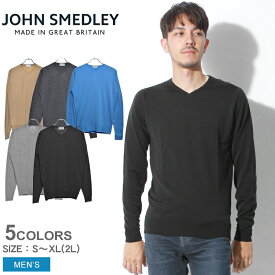 ジョンスメドレー シプトン セーター メンズ ブラック 黒 ブルー 青 グレー JOHN SMEDLEY SHIPTON トップス ウェア プルオーバー Vネック ニット カットソー スタンダードフィット プルオーバー メリノウール ハイゲージ トップス 無地