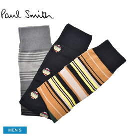 【店内全品P5倍★28日23:59迄】ポール スミス SOCK PACK 3 靴下 メンズ ブラック 黒 グレー PAUL SMITH M1A-SOCK-K3BLKS ウエア ソックス ブランド カジュアル ロゴ 3足セット セットボーダー ドット 水玉 紳士 シンプル プレゼント ギフト 贈り物 おしゃれ 人気