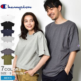 【ゆうパケット配送】チャンピオン Tシャツ メンズ 7oz HERITAGE SHORT SLEEVE TEE CHAMPION T105 ウェア トップス カジュアル ストリート 大きめ ロゴ 刺繍 シンプル ビッグシルエット 白 黒 ネイビー グレー