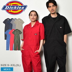 【店内全品P2倍★10日23:59迄】ディッキーズ つなぎ メンズ ショートスリーブ カバーオール DICKIES SHORT SLEEVE COVERALL 33999 ウエア 作業服 半袖 作業着 ブランド ストリート アメカジ ゆったり おしゃれ ルーズ 楽ちん ポケット レッド 赤