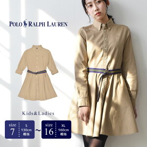 �|�� �����t���[���� BELT COTTON CHINO SHIRTDRESS �����s�[�X �L�b�Y �W���j�A �q�� ���f�B�[�X �x�[�W�� POLO RALPH LAUREN 313699674 �����s �V���c�����s �t���A ���� �ݕt�� �ܕt�� ���̎q �x���g�t�� �|