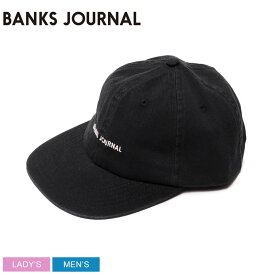 【店内全品P5倍★27日23:59迄】バンクス ジャーナル LABEL HAT 帽子 メンズ レディース ブラック 黒 BANKS JOURNAL HA0150 帽子 キャップ おしゃれ ブランド シンプル プレゼント ギフト ロゴ カジュアル アウトドア ワンポイント 刺繍 人気 定番