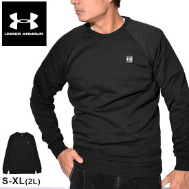 【店内全品P5倍★29日23:59迄】アンダーアーマー スウェット メンズ UAライバルフリースクルー UNDER ARMOUR UA RIVAL FLEECE CREW 1320738 トップス ウェア ラグラン ロゴ ストリート スポーツ トレーニング ランニング ジョギング フィットネス