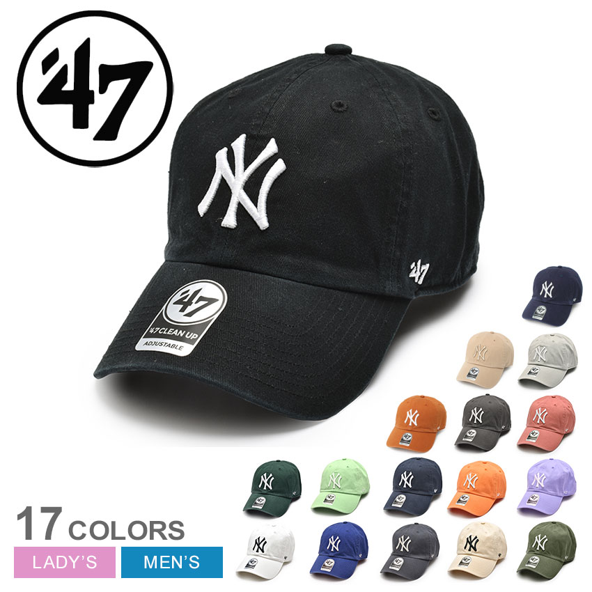 47 ブランド キャップ NY YANKEES CLEANUP 帽子 メンズ レディース ブラック 黒 グレー ネイビー 紺 ホワイト 白 47 BRAND CAPS B-RGW17GWS ニューヨークヤンキース ユニセックス ベースボールキャップ BBキャップ 野球帽 クラシック