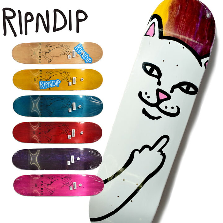 楽天市場 Ripndip スケートボード メンズ レディース Lord Nermal Board リップンディップ Rnd4781 スケボー スポーツ ブランド スケート カジュアル ストリート ロゴ グラフィック 板 おしゃれ 赤 青 黄 紫 ベージュ レッド ブルー イエロー ピンク Z Sports