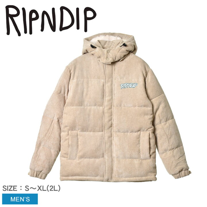 楽天市場】RIPNDIP ダウンジャケット メンズ INTERTWINED CORD PUFFER  