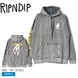 【店内全品P2倍★20日23:59迄】RIPNDIP パーカー メンズ X NERM HOODIE リップンディップ RND9547 トップス プルオーバー フーディ フーディー フード フード付き 裏起毛 長袖 ブランド ヒップホップ ストリート系 B系 プリント スウェット トレーナー ロゴ おしゃれ