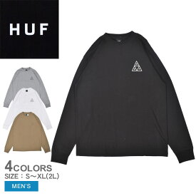 ハフ SET TT L／S TEE 長袖Tシャツ メンズ ブラック 黒 ホワイト 白 グレー HUF TS01935 ウエア トップス ロンT プリント カジュアル ストリート スケート スケボー スケートボード ロゴ バックプリント おしゃれ 長袖 クルーネック