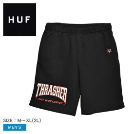 ハフ パンツ メンズ DEEP DRIVE FLEECE SHORT PANT HUF PT00266 ウエア ショートパンツ ハーフパンツ ズボン ボトムス ストリート ロゴ アウトドア レジャー スケーター スケボ 半ズボン ブラック 黒