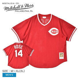 【店内全品P5倍★29日23:59迄】ミッチェルアンドネス ユニフォーム メンズ MITCHELL ＆ NESS MLB AUTHENTIC PETE ROSE CINCINNATI REDS 1984 PULLOVER JERSEY ABPJ3091-CRE84PRSSCAR ウエア トップス ベースボールジャージ ストリート オーセンティック ブランド