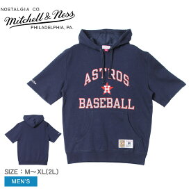 ミッチェルアンドネス MLB ヒューストン・アストロズ ショート スリーブ フリース フード トップス メンズ ネイビー 紺 レッド 赤 MITCHELL ＆ NESS MLB HOUSTON ASTROS Short Sleeve Fleece Hood FPHD3398-HASYYPPP ウエア フード ZSPO