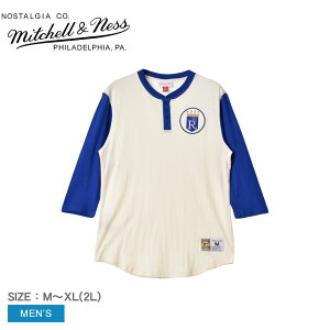 �~�b�`�F���A���h�l�X �J���U�X�V�e�B�E���C�����Y MLB �A�C�R�� �w�����[�V���c �w�����[�V���c �����Y �u���[ �� �z���C�g �� MITCHELL �� NESS KANSAS CITY ROYALS MLB ICON HENLEY THNL3210-KCRYYPPPCREA Henley 