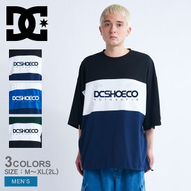 【ゆうパケット配送】DCシューズ 23 THREE BLOCK SS 半袖Tシャツ メンズ ブラック 黒 ホワイト 白 グリーン 緑 DCSHOECOUSA DST231041 トップス 半袖 クルーネック ブランド ストリート アメカジ おしゃれ おすすめ 人気 カジュアル アウトドア