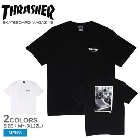 【ゆうパケット配送】スラッシャー 半袖Tシャツ メンズ ブラック 黒 ホワイト 白 THRASHER GRANR TAYLOR HIP OLLIE CPH BURNETT S/S TEE TH91377B ウェア トップス 半袖 ストリート スケート スケボー スケートボード クルーネック カジュアル ロゴ