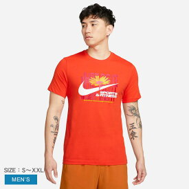 【ゆうパケット配送】ナイキ Dri-FIT メンズ ワイルド ガード Tシャツ 半袖Tシャツ メンズ オレンジ NIKE FD0143-891 ウェア トップス カットソー クルーネック 丸首 ブランド ロゴ ストリート ワンポイント バックプリント