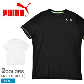 プーマ トレーニングウェア メンズ ランニング ファーストマイル ショートスリーブ Tシャツ PUMA RUNNING FIRST MILE SS TEE 523028 ウエア トップス ブランド 半袖 ロゴ プリント クルーネック 吸水速乾 吸湿 通気性 快適 スポーツ 運動