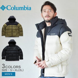 コロンビア ブーロポイントIIダウンジャケット アウター メンズ ブラック 黒 ベージュ カーキ COLUMBIA Bulo Poin II Down Jacket WE6252 ジャケット 中綿ジャケット 撥水 はっ水 フード アウトドア レジャー シンプル カジュアル 長袖