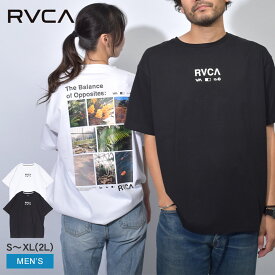 ルーカ TEXTBOOK MID 半袖Tシャツ メンズ ブラック 黒 ホワイト 白 RVCA BE04A241 トップス Tシャツ 半袖 バックプリント プリント ストリート スポーティ カジュアル ロゴ ウエア ウェア サーフィン サーファー スポーツ 運動 スポーティ