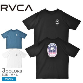 ▼今だけポイント10倍▼ルーカ PRIME PALM TEE 半袖Tシャツ メンズ ブラック 黒 ホワイト 白 RVCA BE041231 トップス tシャツ 半袖 バックプリント プリント カジュアル ロゴ ウエア ウェア サーフィン サーファー スポーツ 運動 スポーティ サーフ クルーネック