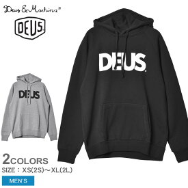 【店内全品P2倍★25日23:59迄】デウス エクス マキナ フーディ メンズ ALL CAPS HOODY DEUS EX MACHINA DMF88526 ブランド トップス パーカー スウェット 長袖 ウェア ロゴ ストリート おしゃれ 裏地 裏起毛 プルオーバーパーカー