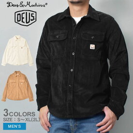 デウス エクス マキナ ヴァケイ コード シャツ 長袖シャツ メンズ ホワイト 白 ブラック 黒 DEUS EX MACHINA VACAY CORD SHIRT DMF225366 長袖 羽織 ボタンシャツ おしゃれ コーデュロイ ロゴ シンプル カジュアル ストリート アメカジ