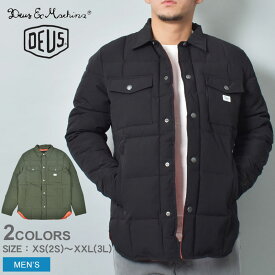 ＼複数買いで最大P10倍！25日限定／デウス エクス マキナ MAXWELL PADDED OVERSHIRT ジャケット メンズ ブラック 黒 グリーン 緑 DEUS EX MACHINA DMW226193 ウェア トップス 長袖 上着 アウトドア キャンプ ストリート スケーター スケボー カジュアル アウター 羽織 ロゴ