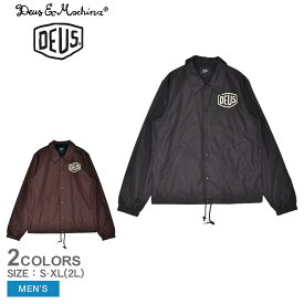 デウス エクス マキナ 東京 コーチ ジャケット ジャケット メンズ ブラウン ブラック 黒 DEUS EX MACHINA TOKYO COACH JACKET DMW46821E トップス 長袖 ジャケット 上着 羽織り キルティング 暖かい 防寒 スナップボタン ドローコード