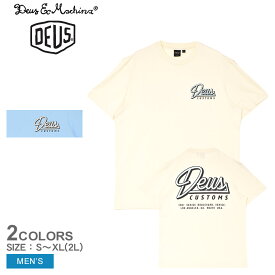【ネコポス配送】 デウス エクス マキナ CONDUIT TEE 半袖Tシャツ メンズ ホワイト 白 ブルー 青 DEUS EX MACHINA DMP251947A 半袖 トップス ストリート カジュアル おしゃれ ロゴ