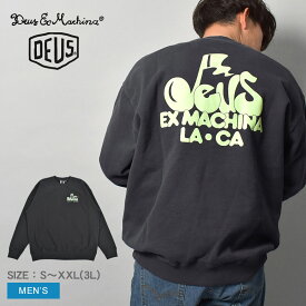 デウス エクス マキナ ハーモニー クルー スウェット メンズ ブラック 黒 DEUS EX MACHINA HARMONY CREW DMF238979 S M L XL 2L XXL 3L ウエア トップス 長袖 スエット トレーナー クルーネック バックプリント ストリート ブランド ロゴ