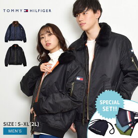 【店内全品P2倍★20日23:59迄】トミージーンズ FLIGHT JKT W FUR MA－1ジャケット メンズ ブラック 黒 ネイビー 紺 TOMMY JEANS 159AN971 TOMMY HILFIGER トミーヒルフィガー MA1 羽織 上着 ブランド アウター フライトジャケット ロゴ ワッペン ミリタリー スタジャン