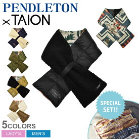 ペンドルトン マフラー メンズ レディース リバーシブルダウンマフラー PENDLETON ×TAION REV DOWN MUFF PDT-TON-223007 マフラー 防寒 ベーシック アウトドア ブランド プレゼント ギフト ダウン 中綿 中わた ボア