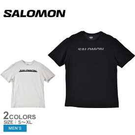 【ゆうパケット配送】サロモン ESSENTIAL LOGO SS TEE 半袖Tシャツ メンズ ブラック 黒 ホワイト 白 SALOMON LC2029500 LC2029600 トップス クルーネック 半袖 プリント スポーツ 運動 カジュアル スポーティ シンプル ロゴ ワンポイント