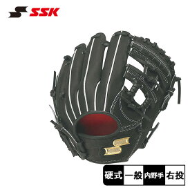 エスエスケイ 硬式 プロエッジアドヴァンスド Bタイプ 内野手用 グローブ 大人 一般 ユニセックス ブラック 黒 SSK proedege Advanced B-TYPE AKB8445L 野球 ベースボール グラブ グローブ 硬式 内野手 一般 大人 野球用品 スポーツ 部活
