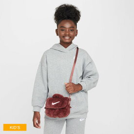 【ネコポス配送】 ナイキ フェイクファー クロスボディバッグ ショルダーバッグ キッズ ジュニア 子供 ブラウン 茶 NIKE FX FUR CROSSBODY FZ1329 鞄 かばん バッグ ボディバッグ ロゴ カジュアル シンプル スポーティ おでかけ アウトドア レジャー 国内正規品