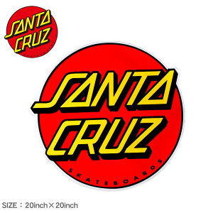 【ネコポス配送】サンタクルーズ ステッカー SANTACRUZ CLASSIC DOT STICKER 20IN×20IN レッド 赤 8828508 シール スーツケース パソコン PC ロゴ カスタム スケボー スケートボード スポーツ ストリート