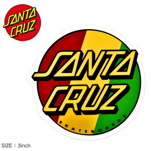 �ySALE��max18���I�t�I�z�y�l�R�|�X�z���z�T���^ �N���[�Y �X�e�b�J�[ SANTA CRUZ RASTA DOT STICKER 3IN �����Y ���f�B�[�X �C�G���[ ���b�h �O���[�� 88281292 ���S �V�[�� �X�P�[�g�{�[�h �X�P�{�[ �X�|