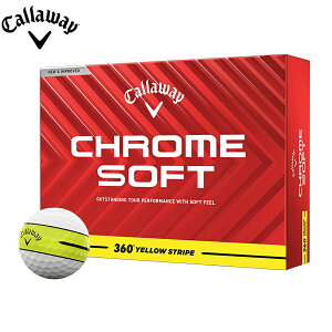 y2025NfzLEFC(Callaway) St{[ CHROME SOFT 360 YLW STRIPE 3s[X\ 360°CG[XgCvEzCg